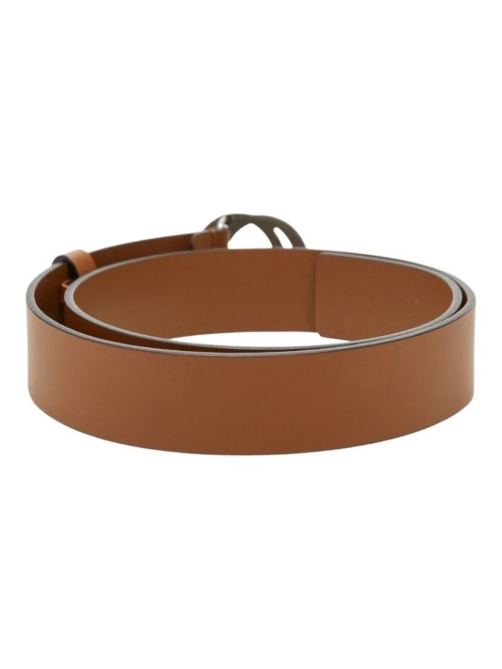 Gucci Interlocking Belt 85 34 GG Buckle Brown Leather